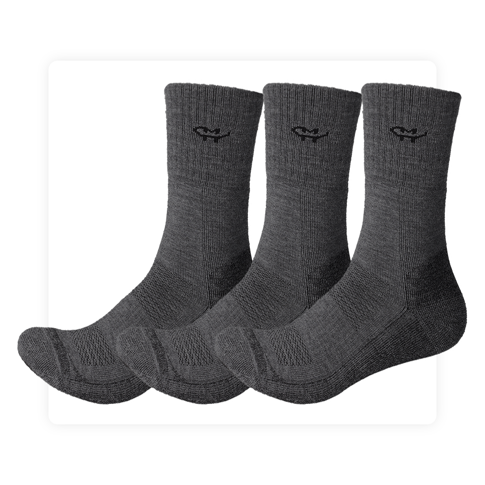 Classic Merino Wool Crew Socks (3 pairs）
